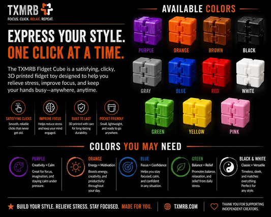 Infinity Fidget Cube Stress Relief Toy for Kids and Adults Durable Tactile Fidget Cube for Focus and Anxiety Relief by concept2creation