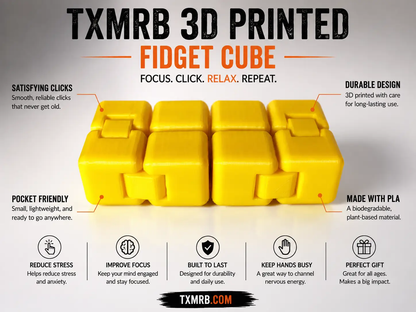 Infinity Fidget Cube Stress Relief Toy for Kids and Adults Durable Tactile Fidget Cube for Focus and Anxiety Relief by concept2creation