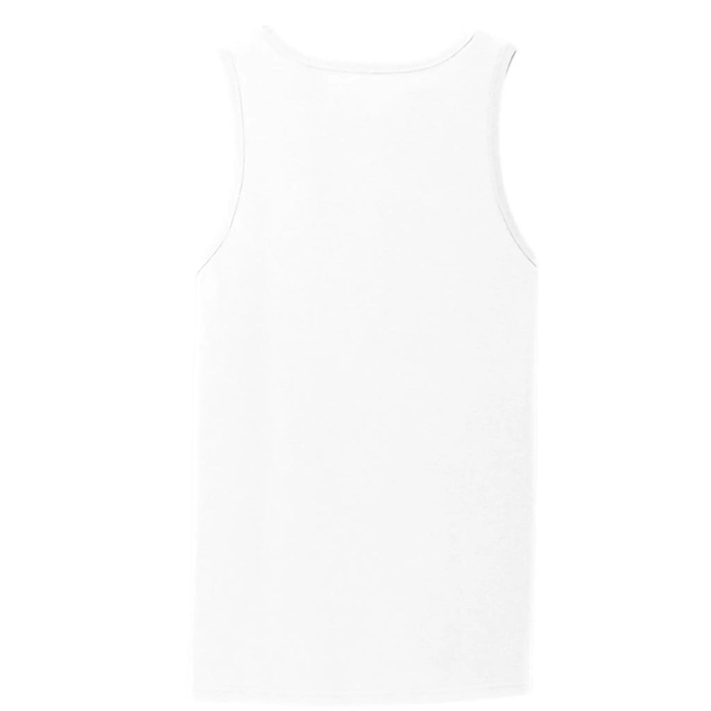 Port And Company PC54TT Core Cotton Tank Top 5.4 Oz Removable Tag For Comfort And Relabeling In Dark Heather Grey Neons by Concept2Creation