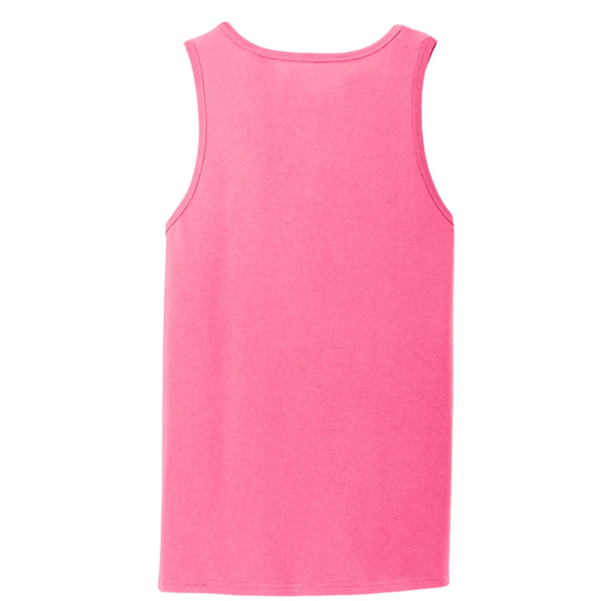 Port And Company PC54TT Core Cotton Tank Top 5.4 Oz Removable Tag For Comfort And Relabeling In Dark Heather Grey Neons by Concept2Creation