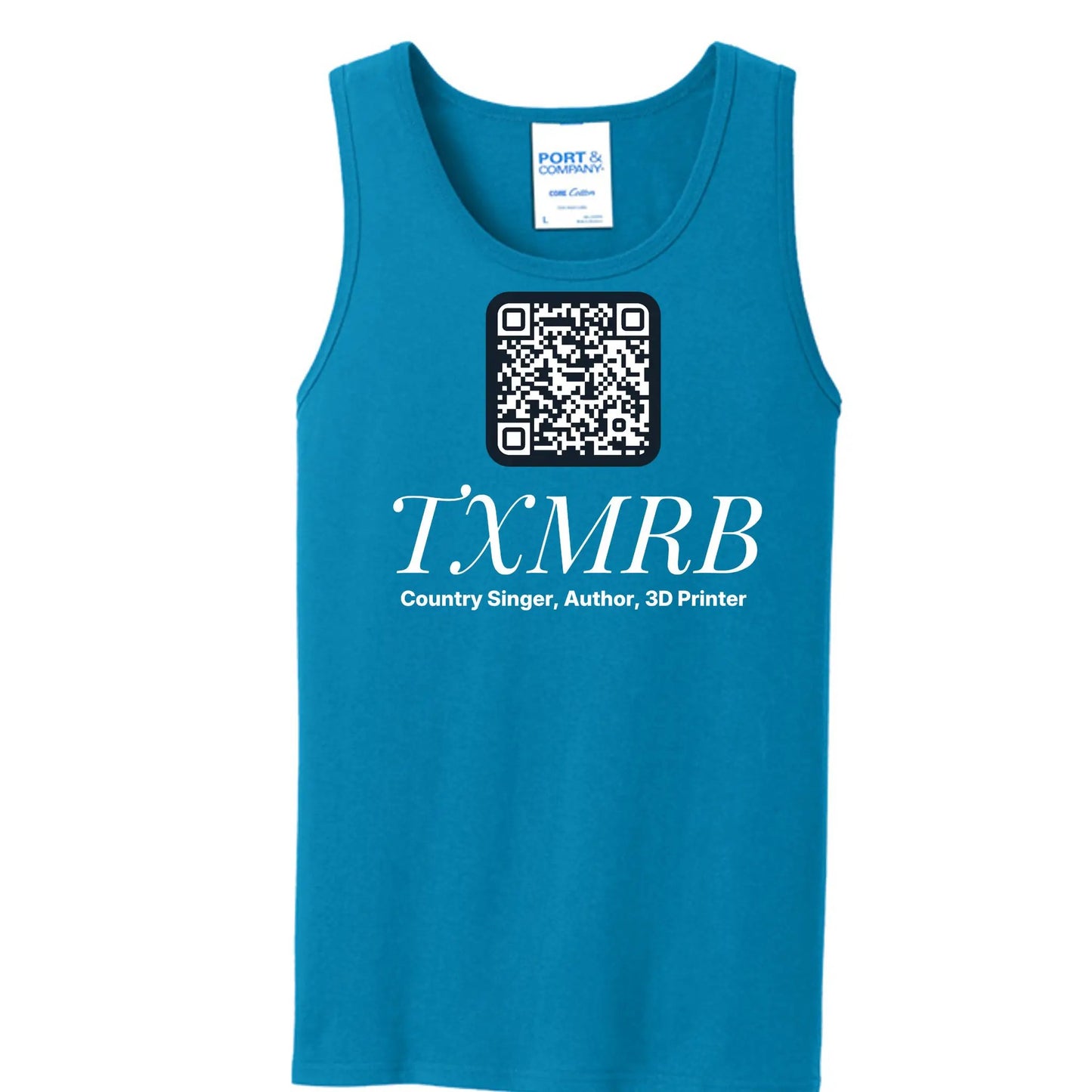 Port And Company PC54TT Core Cotton Tank Top 5.4 Oz Removable Tag For Comfort And Relabeling In Dark Heather Grey Neons by Concept2Creation