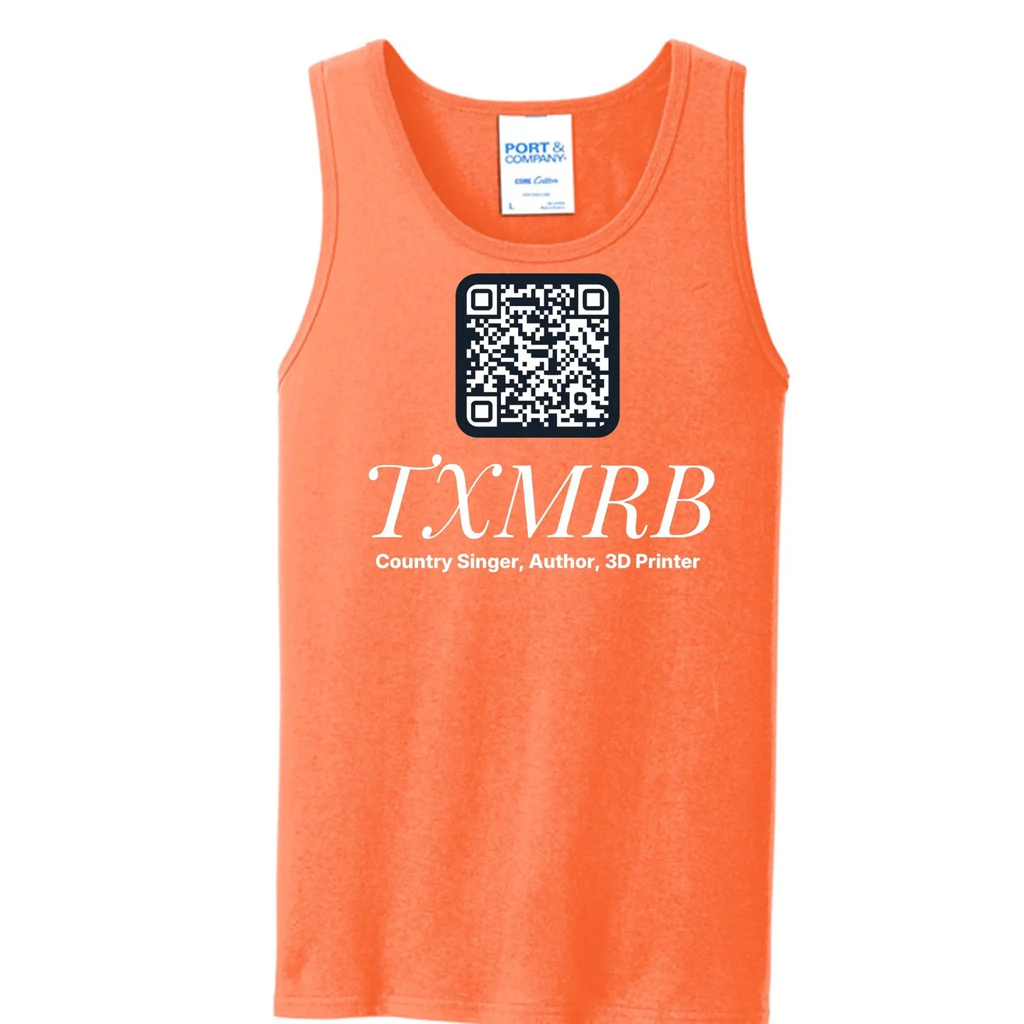 Port And Company PC54TT Core Cotton Tank Top 5.4 Oz Removable Tag For Comfort And Relabeling In Dark Heather Grey Neons by Concept2Creation