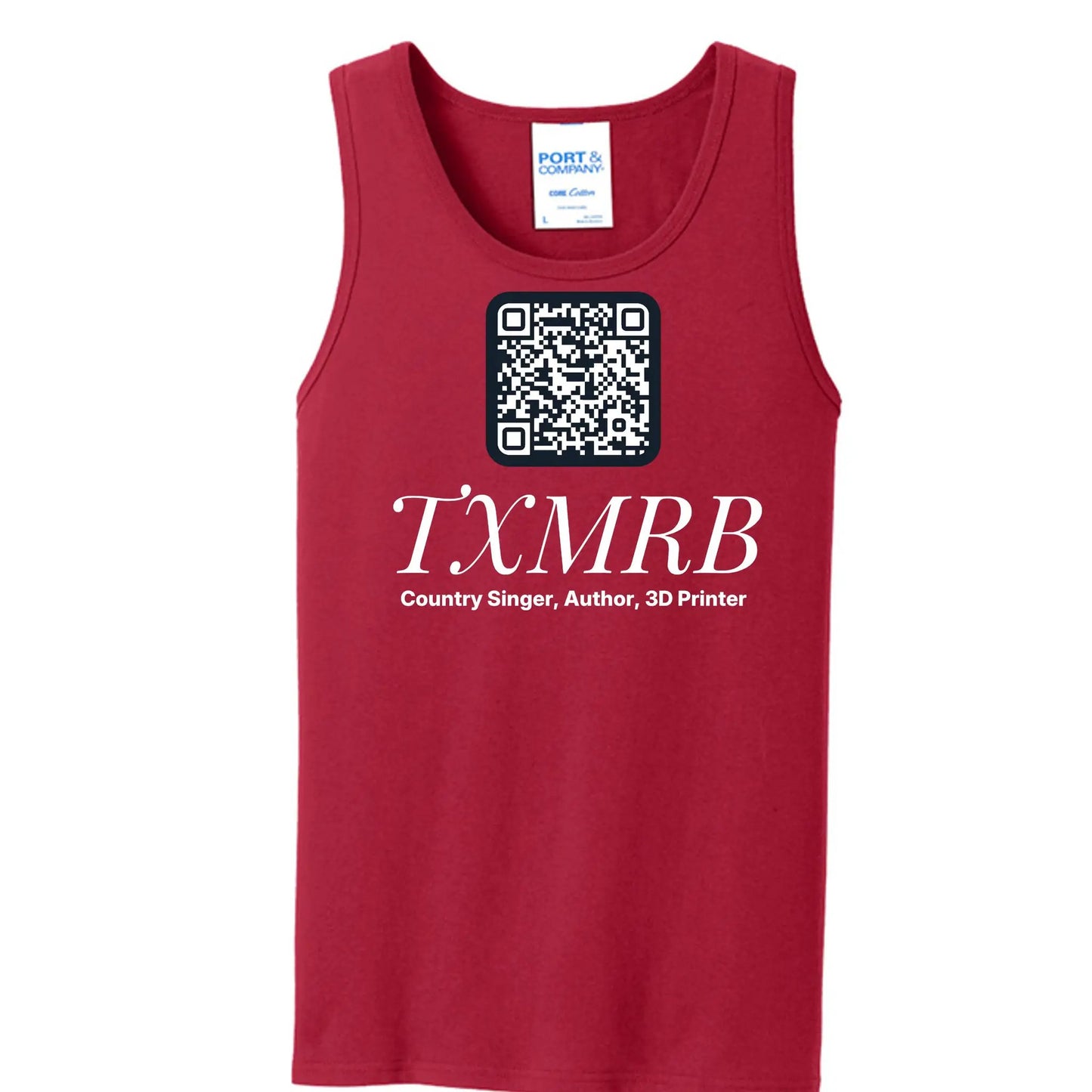Port And Company PC54TT Core Cotton Tank Top 5.4 Oz Removable Tag For Comfort And Relabeling In Dark Heather Grey Neons by Concept2Creation